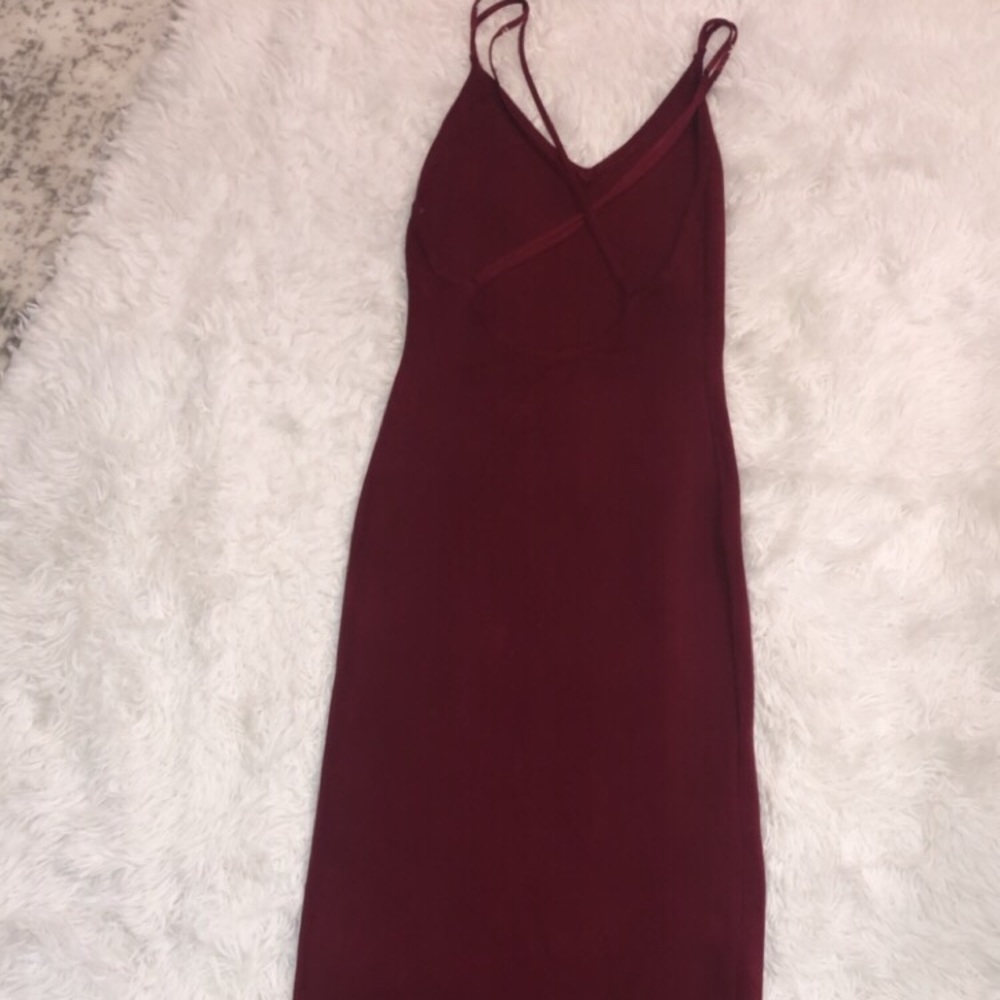 Burgundy Midi Dress